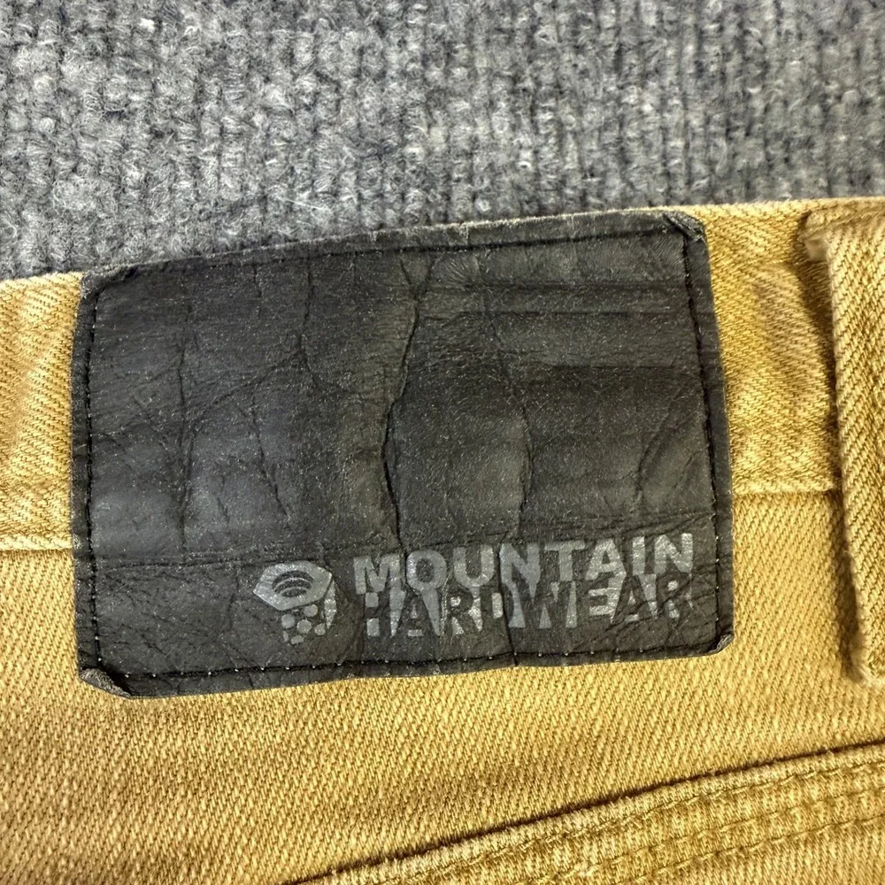 Mountain Hardwear Jeans Men 32x32 Golden Brown Tan Stretch Denim Straight Hiking